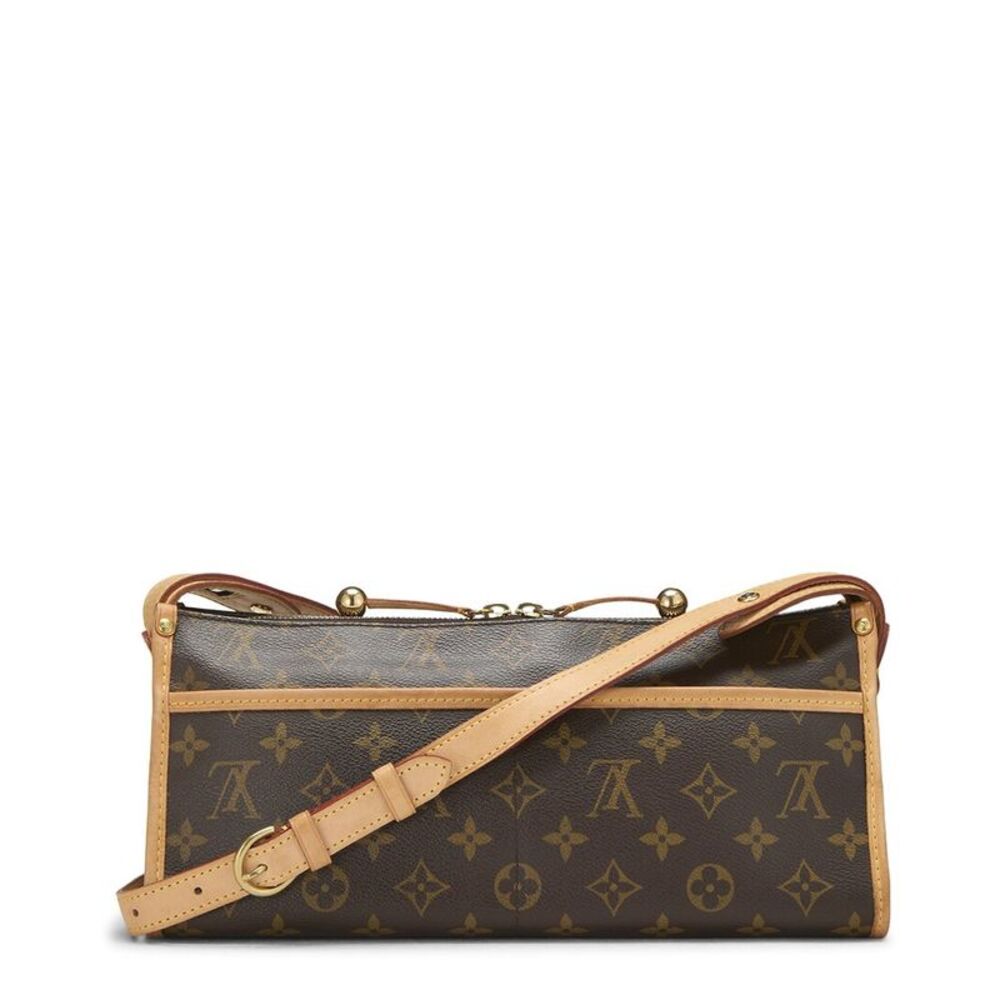 Louis Vuitton Brown Monogram Coated Canvas Popincourt Long (Authentic